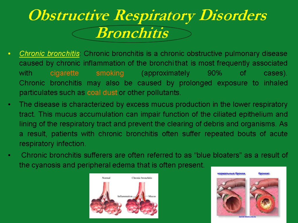Chronic bronchitis: Chronic bronchitis is a chronic obstructive pulmonary disease caused by chronic inflammation